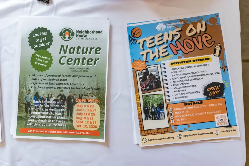 Community program information available at the fair.
