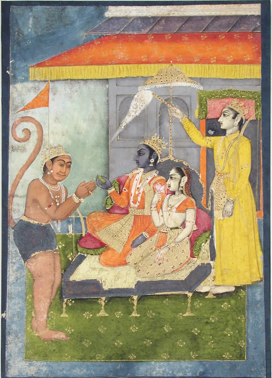 Traditional Rāmāyaṇa artwork, reflecting the apprenticeship's practice of careful study