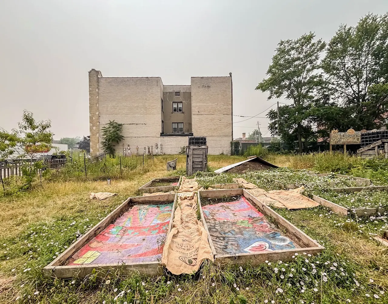 Early garden beds at the YAGI site