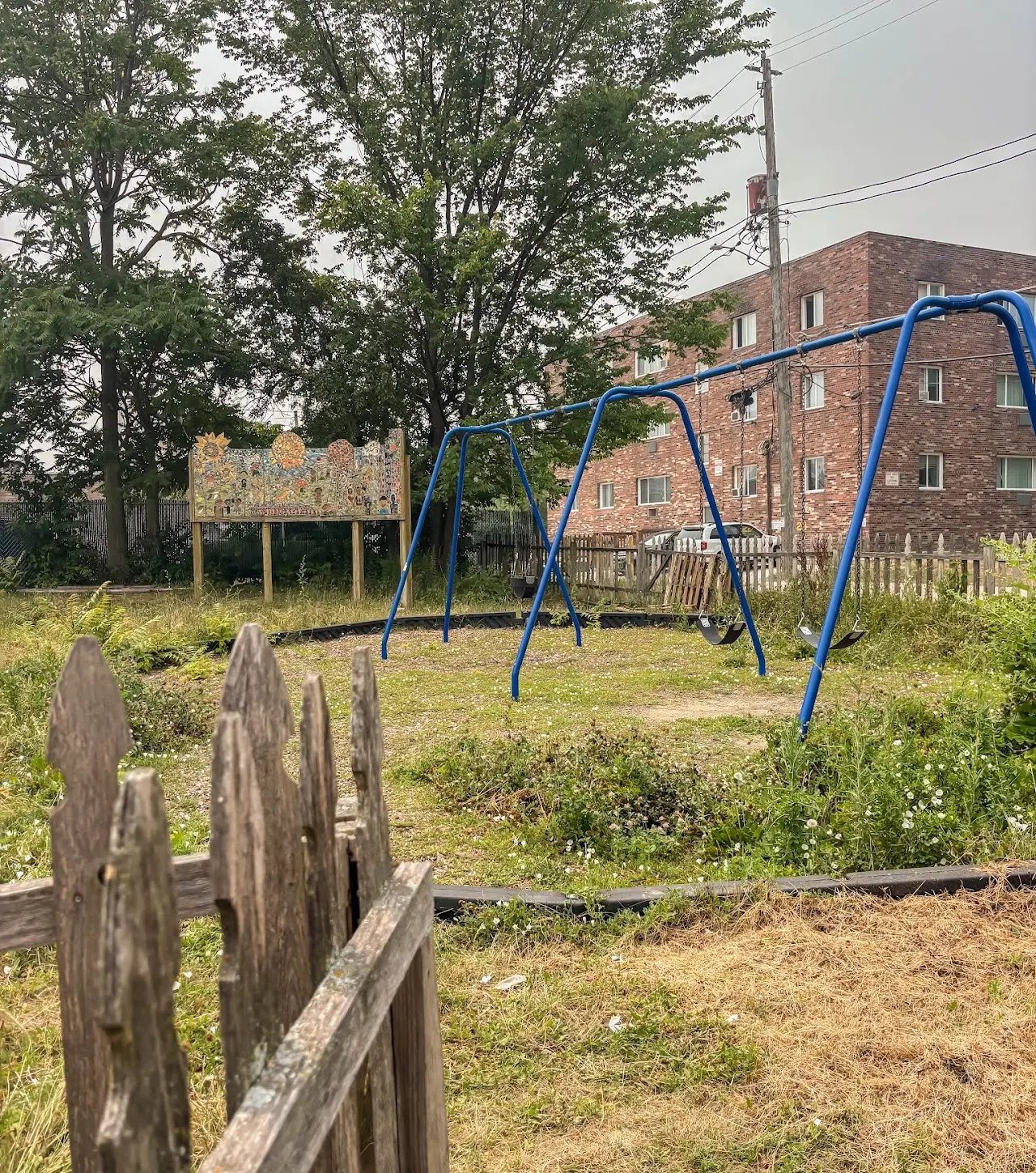 An early view of the YAGI site and its swings